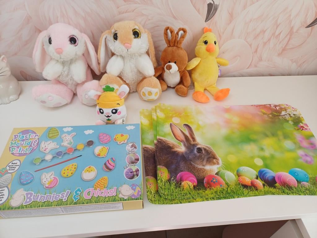 Pasen - knuffels placemats gipsfiguren maken, Ophalen