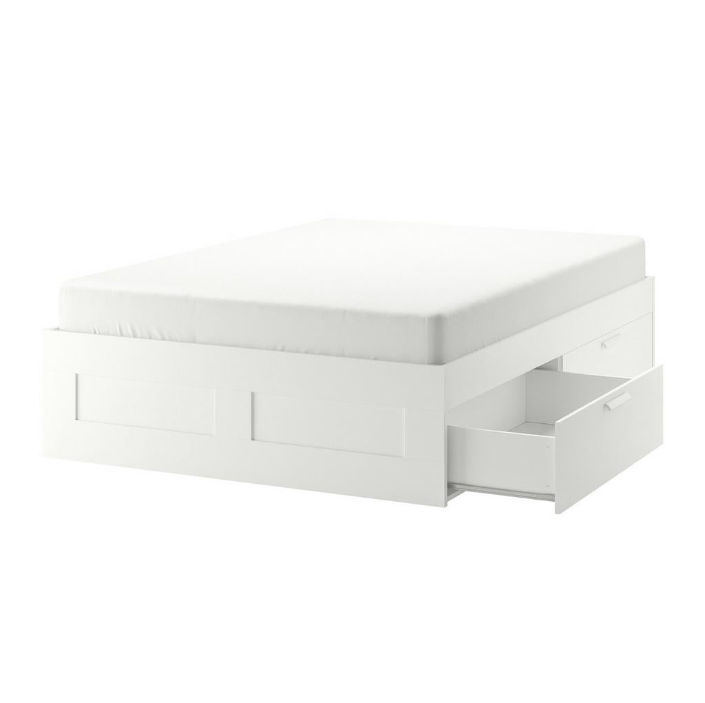 Ikea Brimnes bed met lattenbodem 180x200, Ophalen, Gebruikt, Tweepersoons, Bedbodem