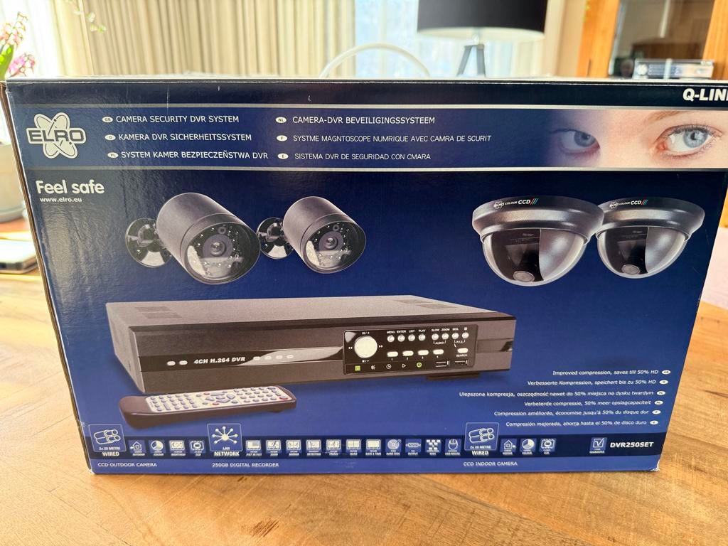 Elro DVR250 Beveiligingsset - Nieuw in Doos!, Ophalen of Verzenden, Nieuw, Binnencamera