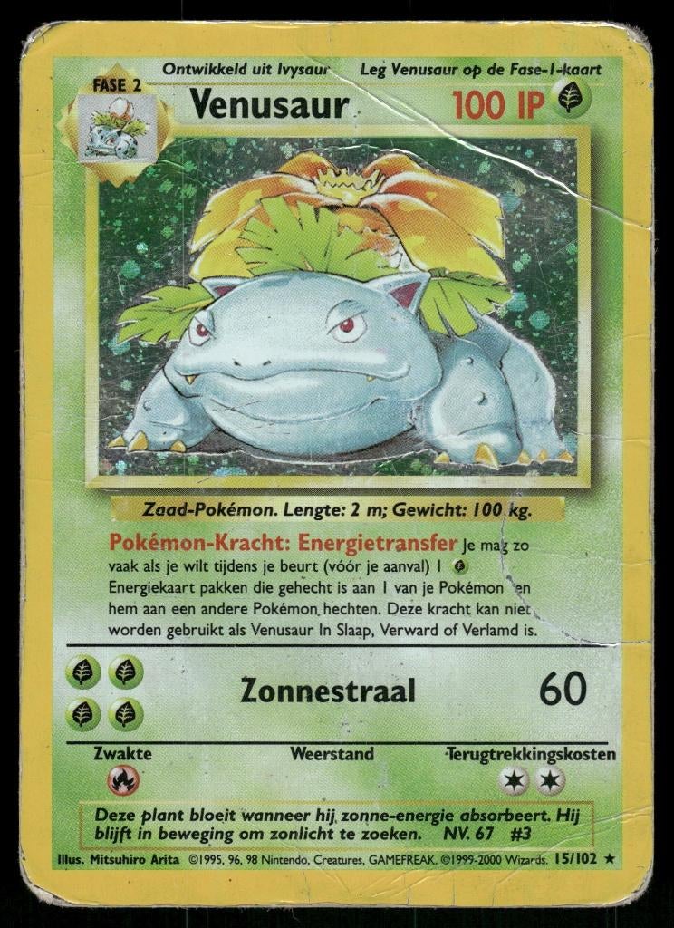 Venusaur 15/102 - Base (NL) (Poor), Verzenden, Gebruikt
