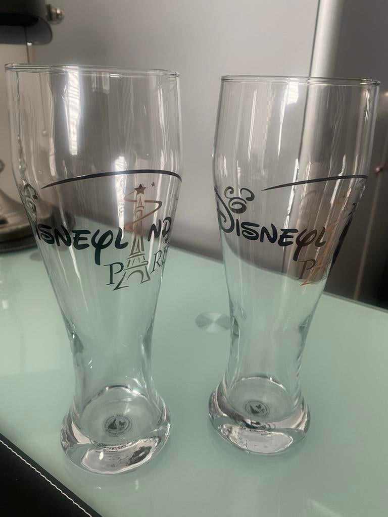 Twee Disneyland Parijs glazen, Glas of Glazen, Nieuw, Ophalen of Verzenden, Glas