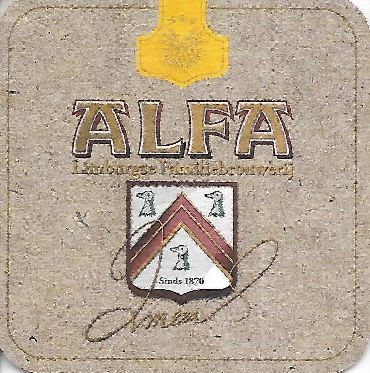 Alfa - Boek nu de Alfa Bier, Ophalen of Verzenden, Zo goed als nieuw, Viltje(s), Overige merken
