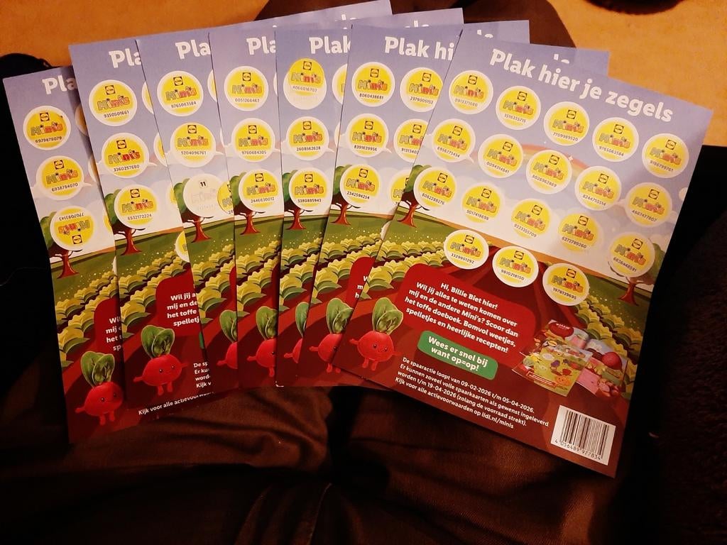 7 volle spaarkaarten mini's Lidl, Lidl, Ophalen of Verzenden