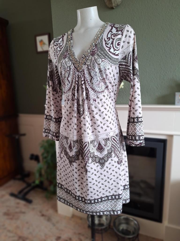 K-Design K Design mooie oud roze jurk L 42, K-design, Verzenden, Maat 42/44 (L), Zo goed als nieuw