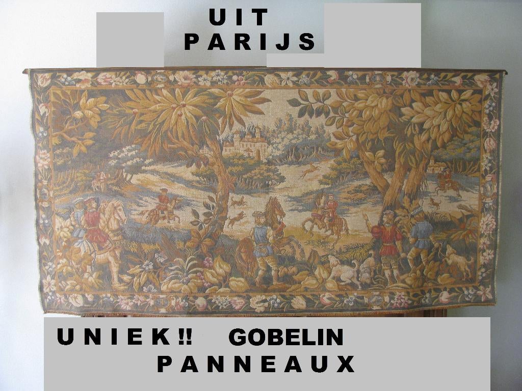 Gobelin * One Of A Kind * Panneaux Paris * 190 x 95 cm *, Antiek en Kunst, Antiek | Kleden en Textiel, Ophalen
