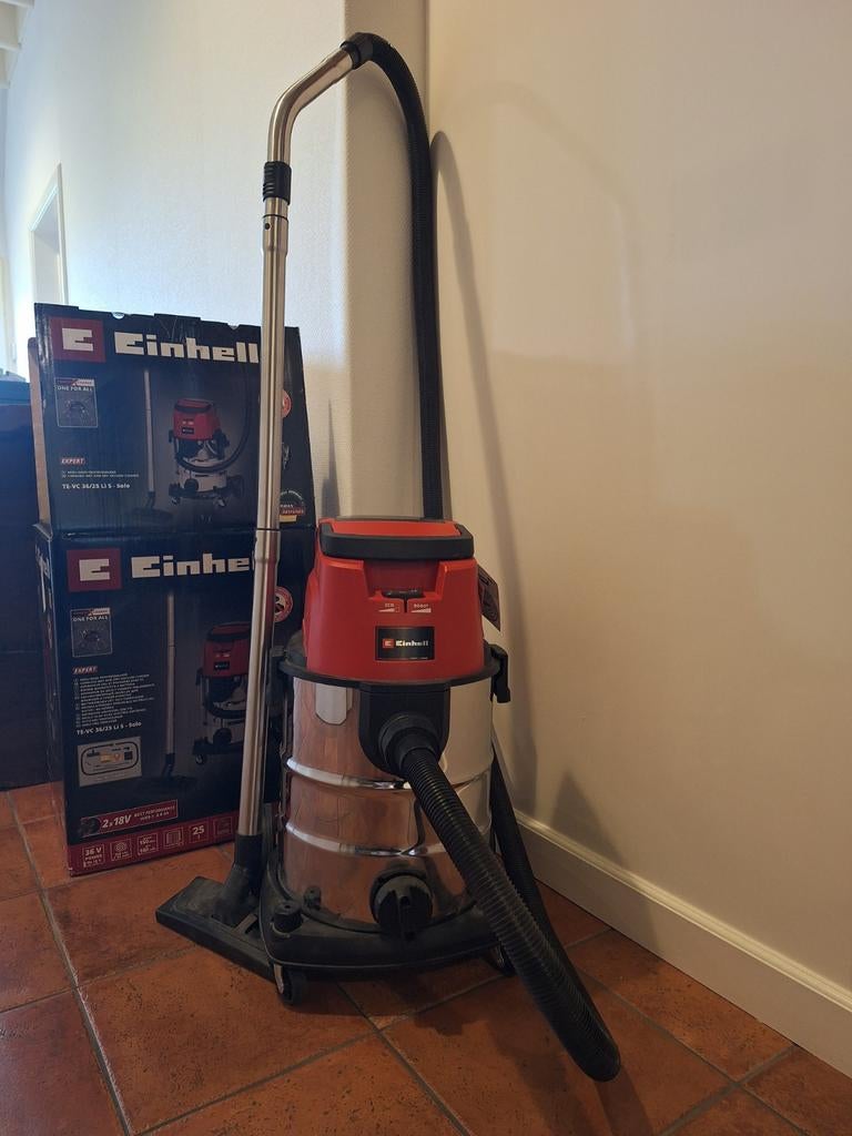 Einhell TE-VC 36/25 Li S-Solo nat-/droogzuiger, Ophalen of Verzenden, Zo goed als nieuw, Waterstofzuiger, Minder dan 1200 watt