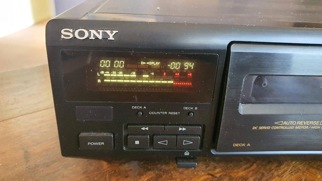 Sony TC-WE 405 dubbel cassettedeck, Ophalen of Verzenden, Dubbel, Sony, Auto-reverse