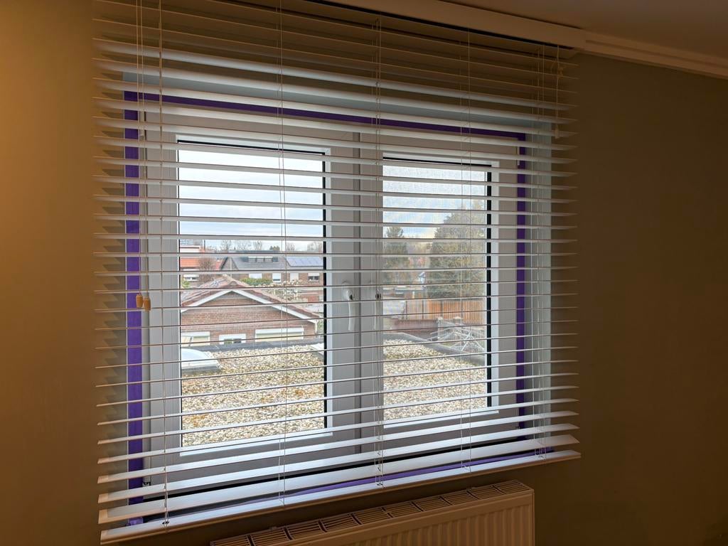 Jaloezieën pvc wit, Ophalen, Zo goed als nieuw, Wit, 100 tot 150 cm