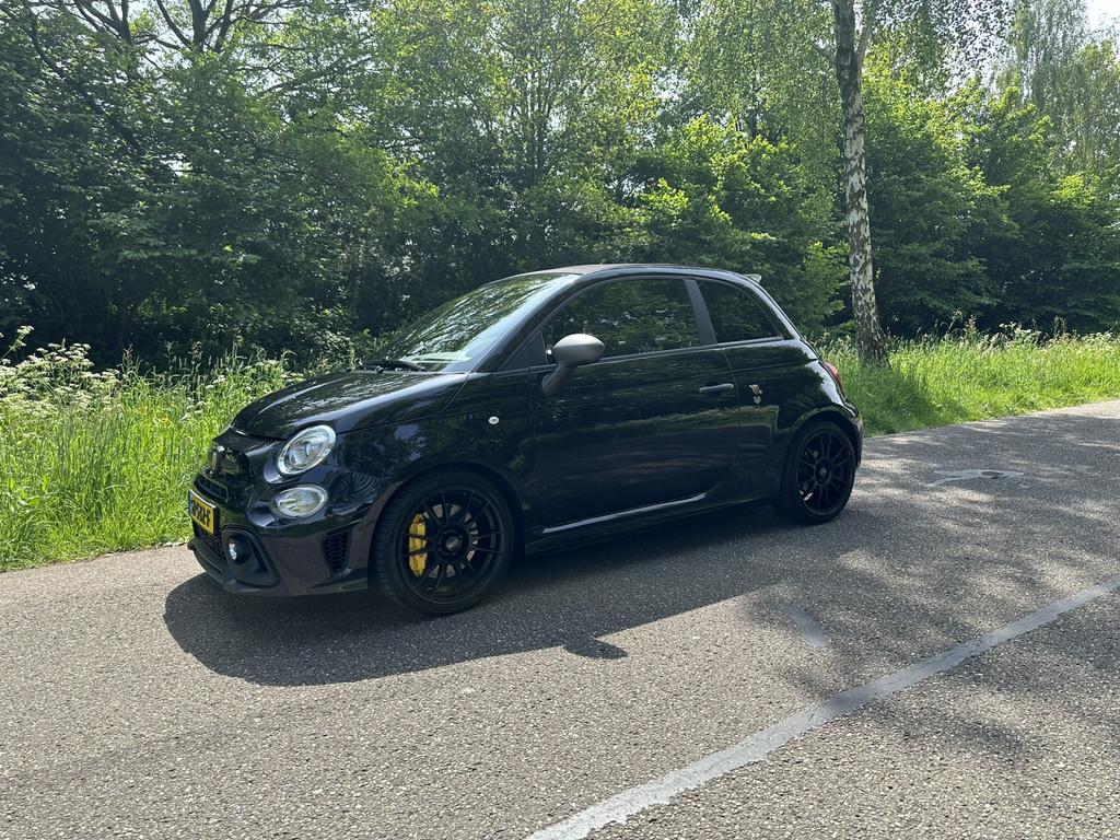 Fiat 500C 1.4 T-Jet Abarth Competizione | CABRIO | AUTOMAAT, Auto's, Gebruikt, 4 cilinders, Zwart, Leder