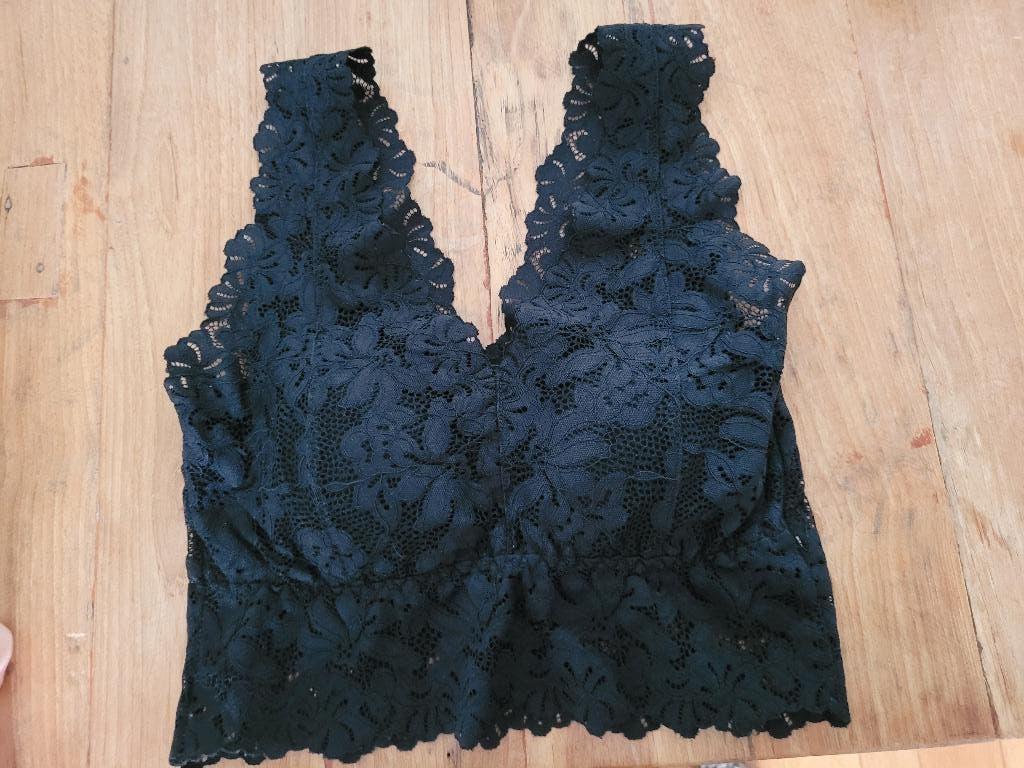 Sexy zwart kanten bustier bh topje festival top maat S Nieuw, Kleding | Dames, Ondergoed en Lingerie, Ophalen of Verzenden, Zwart