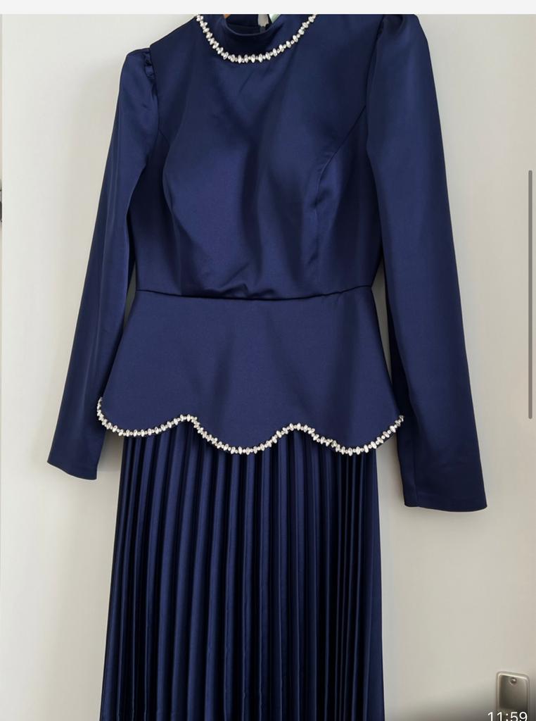 Donkerblauw nieuw feestjurk galajurk maat 38 abiye tesettur, Kleding | Dames, Jurken, Maat 38/40 (M), Blauw, Ophalen of Verzenden