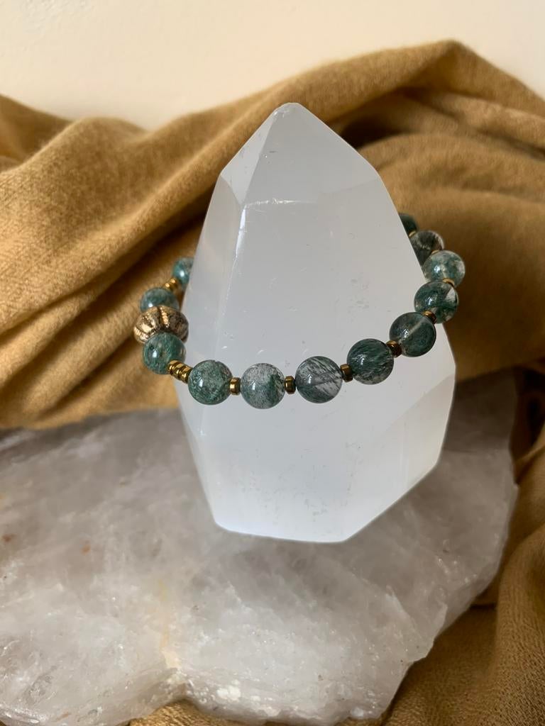 Rutielkwarts Tibet beschermt sjamaan hoge trilling wisdom, Met bedels of kralen, Nieuw, Ophalen of Verzenden, Groen