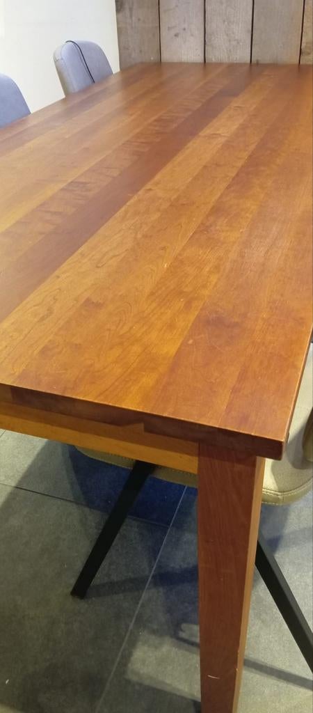 Prachtige notenhouten eettafel - 220x100 cm, Huis en Inrichting, Tafels | Eettafels, Zo goed als nieuw, 100 tot 150 cm, 200 cm of meer