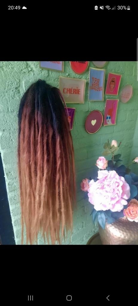 Handgemaakte dreadlocks - Diverse kleuren, Ophalen of Verzenden, Zo goed als nieuw, Pruik of Haarverlenging