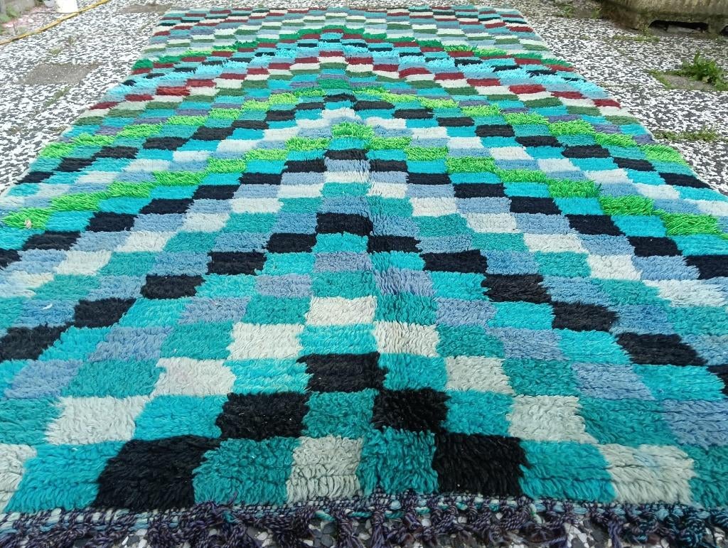 Handgeknoopt Berber kleed wol 255x140cm, 150 tot 200 cm, 200 cm of meer, Ophalen of Verzenden, Zo goed als nieuw