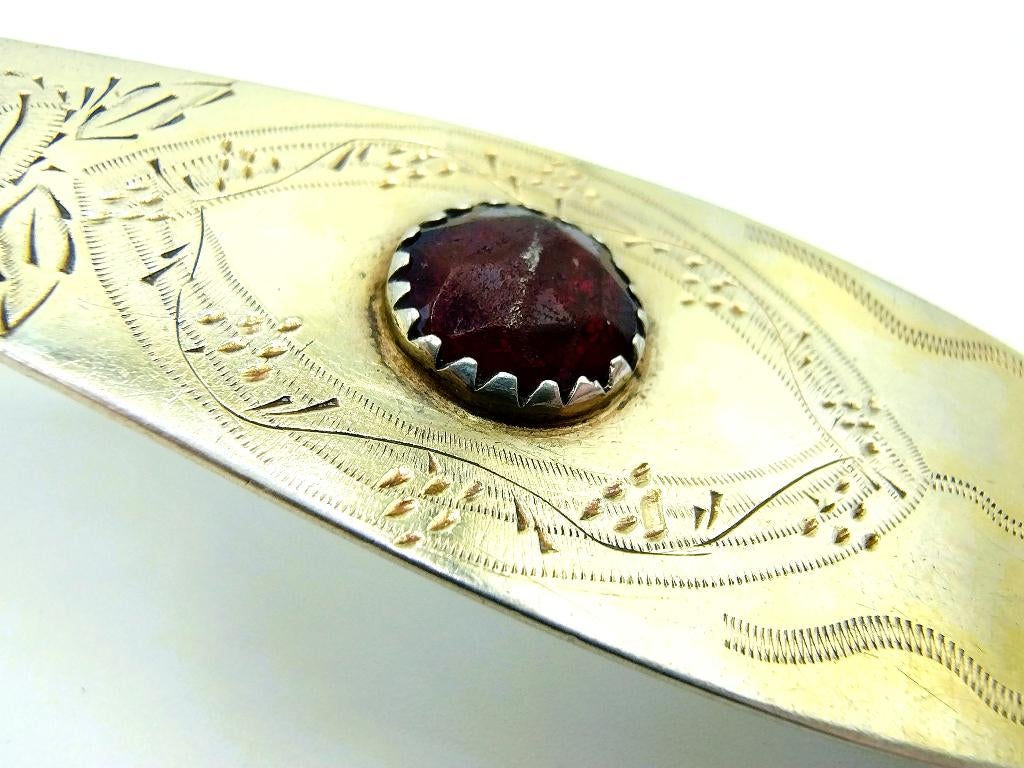 Zilveren lepel met granaat, Erdmann, Wilster, 1830