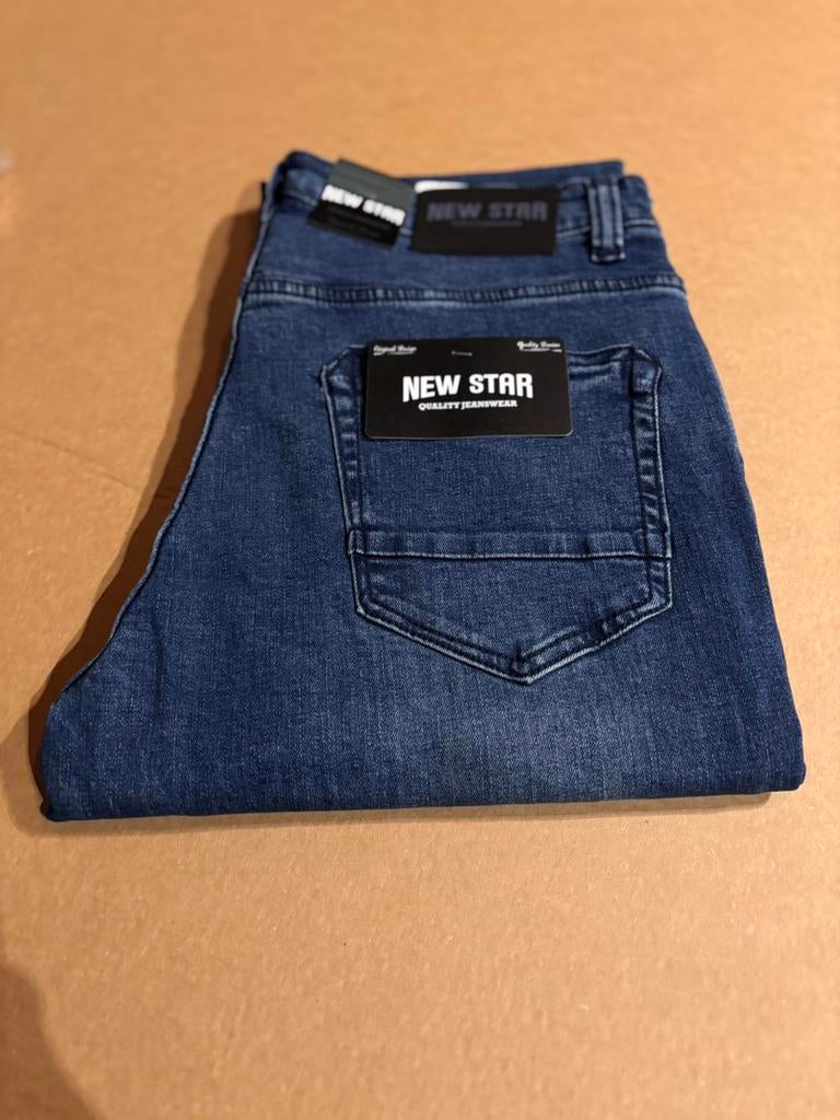 New Star slim fit jeans 002 – stone used – maat W34 L32, Werkschoenendeal, Marktplaats@werkschoenendeal.nl, Blauw, Nieuw