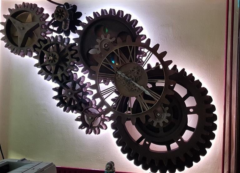 Steampunk Tandwielen Wand – Custom Made, Ophalen, Nieuw, Overige