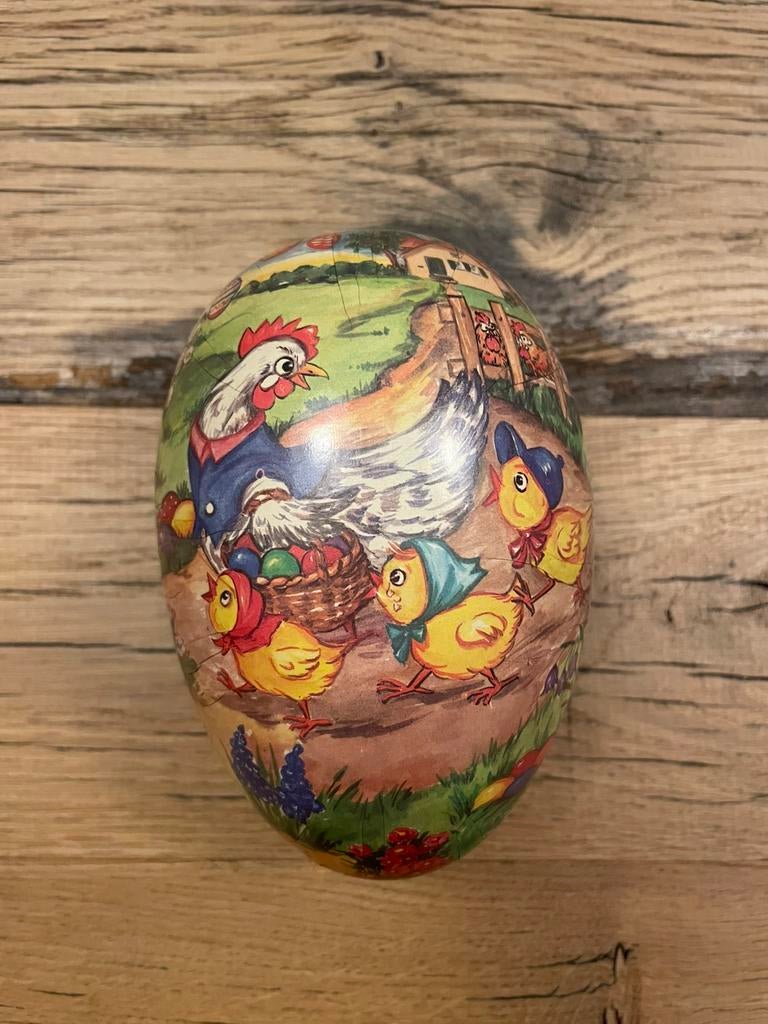 Vintage kartonnen paasei, Ophalen, Gebruikt