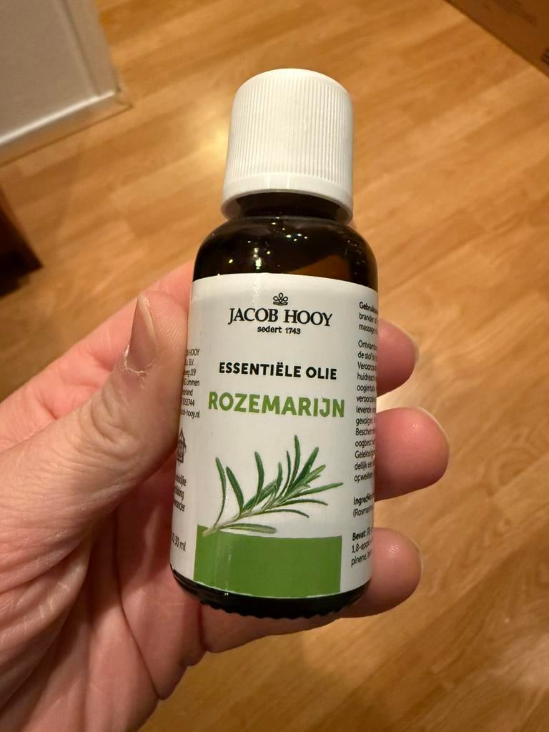Essentiële olie rozemarijn 30 ml Jacob Hooy, Sport en Fitness, Gezondheidsproducten en Wellness, Nieuw, Aroma, Ophalen of Verzenden