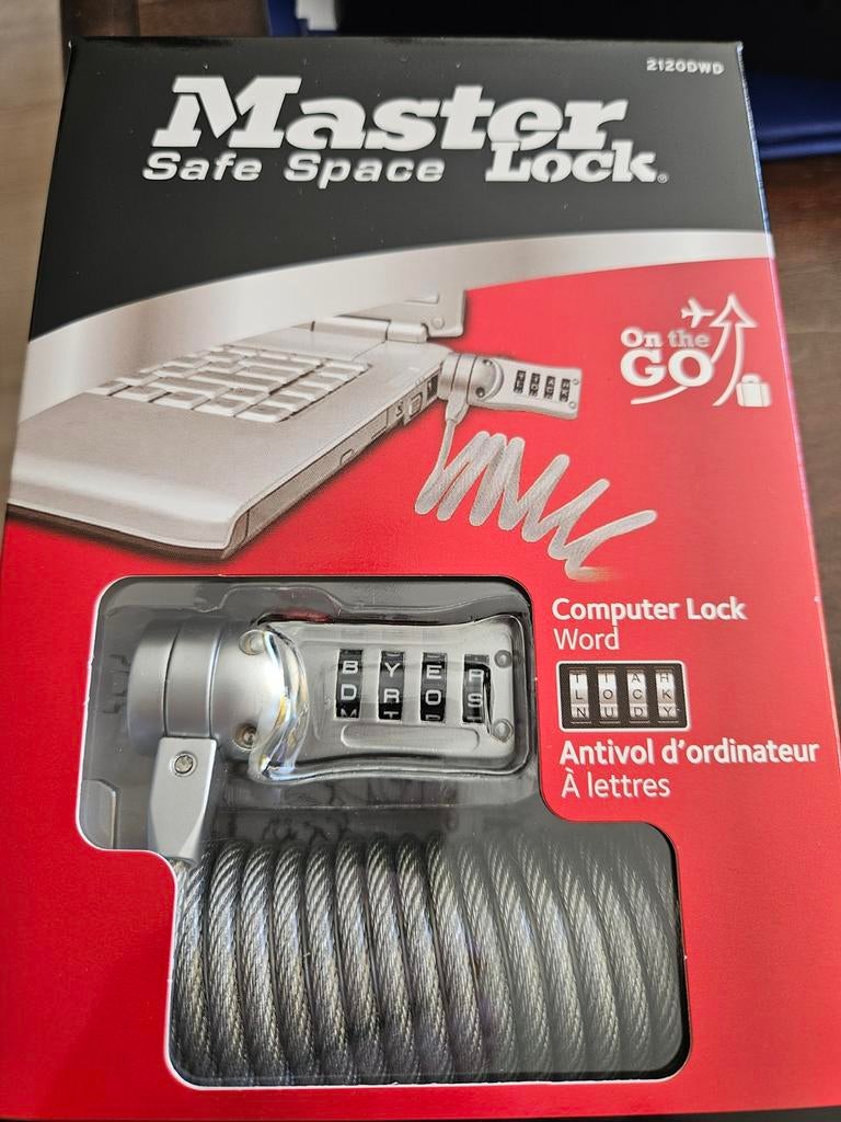 Master Lock Computerkabel Slot Nieuw in Verpakking, Auto diversen, Anti-diefstal, Ophalen of Verzenden