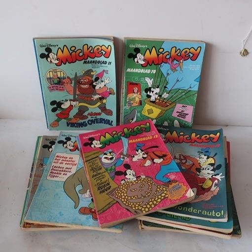 Mickey maandblad 19 exemplaren Walt Disney PARTIJ PRIJS, Boeken, Meerdere stripboeken, Ophalen of Verzenden, Gelezen, Walt Disney