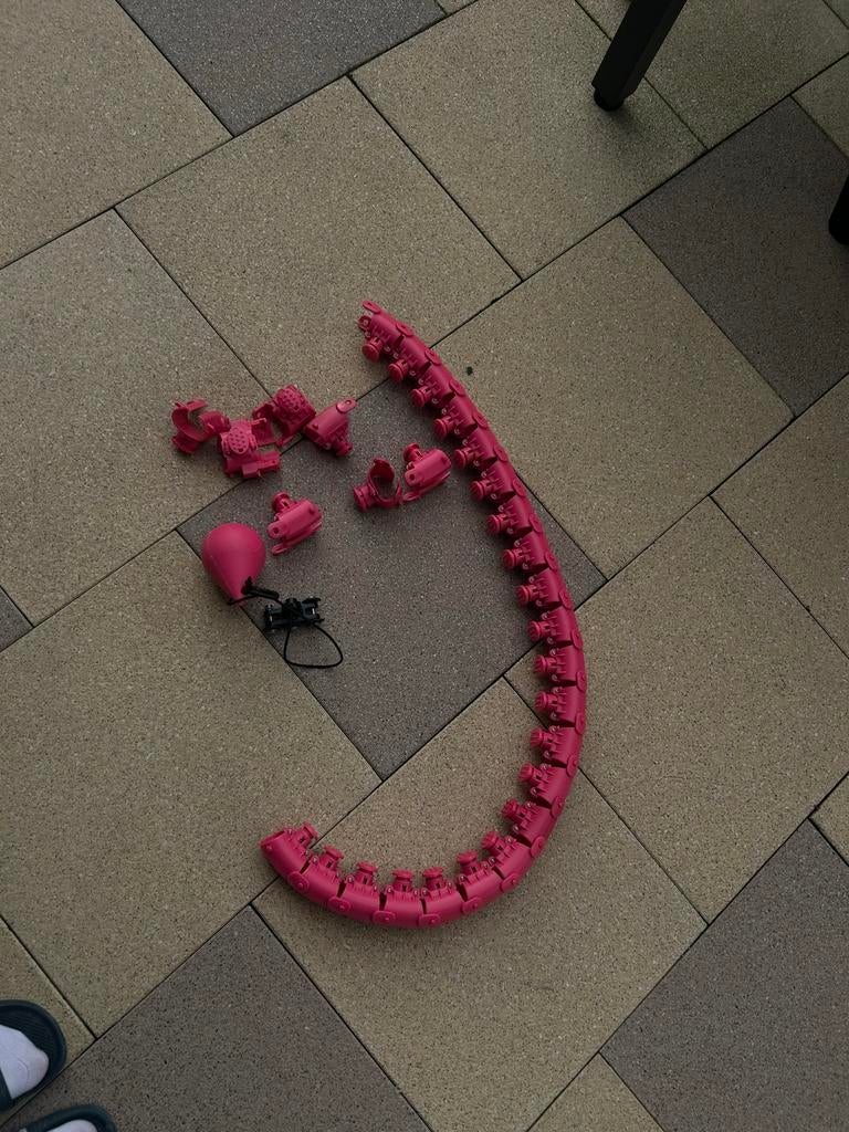 Roze fitness hoelahoep met gewicht, Ophalen, Met gewicht, Gebruikt, Fitness hoelahoep