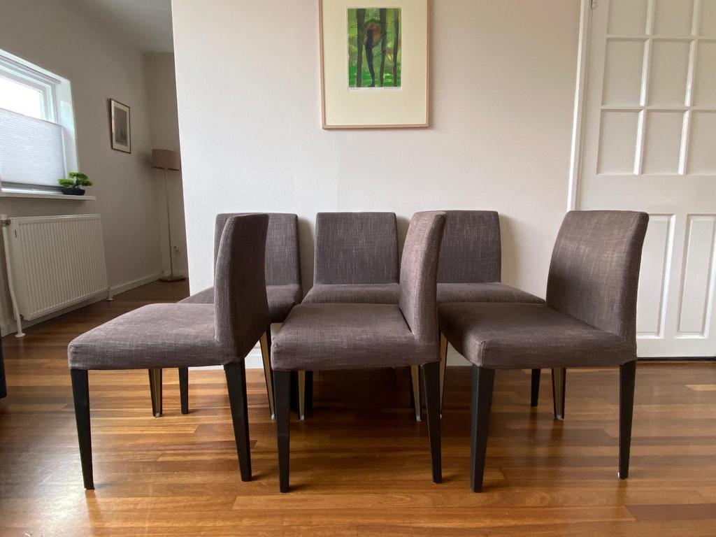 B&B Italia Melandra 6x, Ophalen, Gebruikt, Bruin, Vijf, Zes of meer stoelen