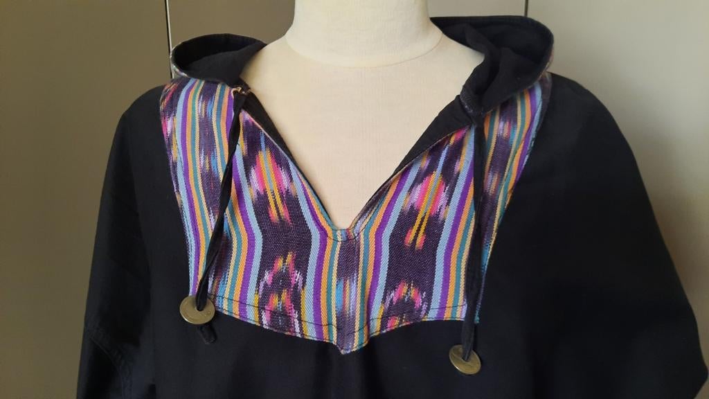 Trui Hoodie Guatemala zwart Hippie Festival XL, Kleding | Dames, Ophalen of Verzenden, Zo goed als nieuw, Maat 46/48 (XL) of groter