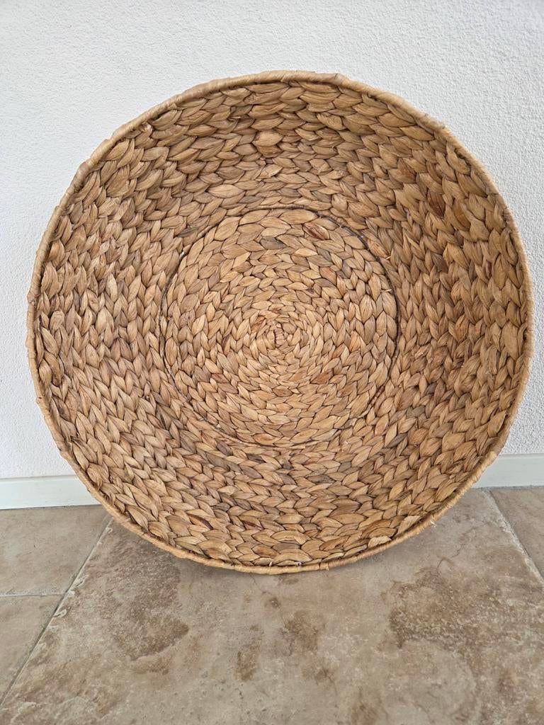 Grof gevlochten rieten mand voor tijdschriften of speelgoed, Huis en Inrichting, Ophalen