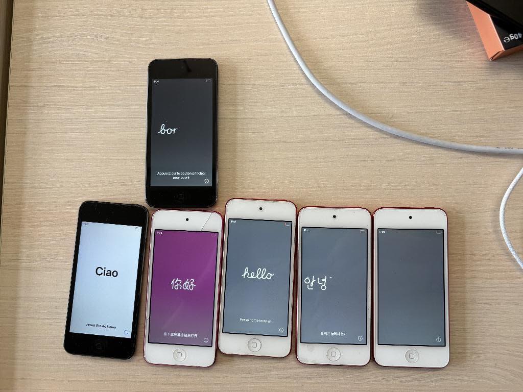 6x iPod touch (7th generation) - 32GB, Ophalen, Gebruikt, Touch, 20 tot 40 GB