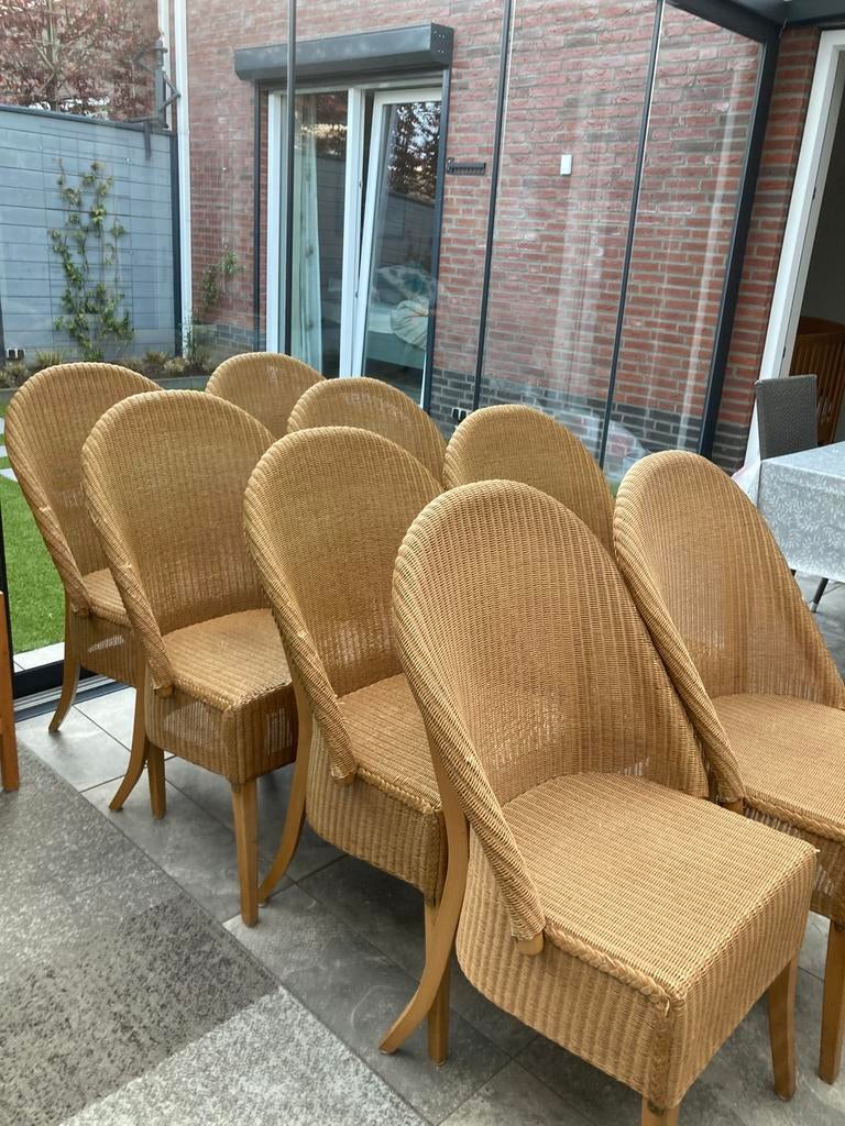 Eetkamerstoelen, Ophalen, Gebruikt, Bruin, Riet of Rotan