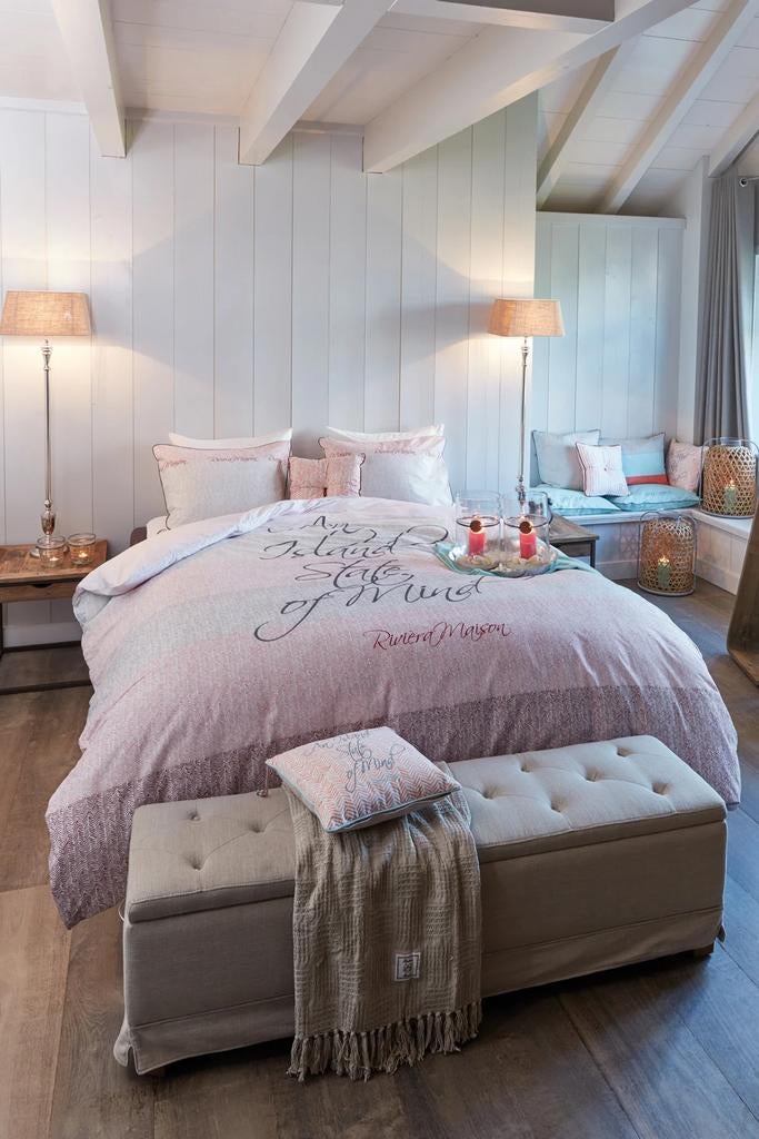 Vier Riviera Maison dekbedovertrekken 140x220 met gratis…, Dekbedovertrek, Ophalen of Verzenden, Zo goed als nieuw, Overige kleuren