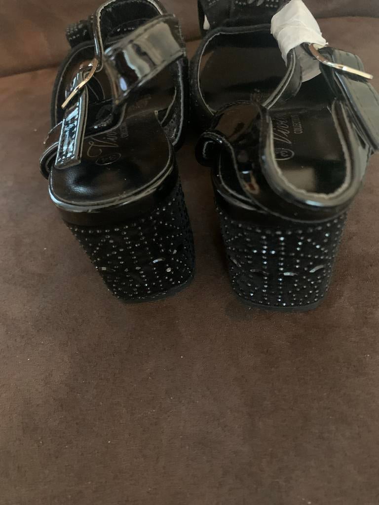 Zwarte kinderhakken maat 35 - Goede kwaliteit, Ophalen of Verzenden, Nieuw, Meisje, Schoenen