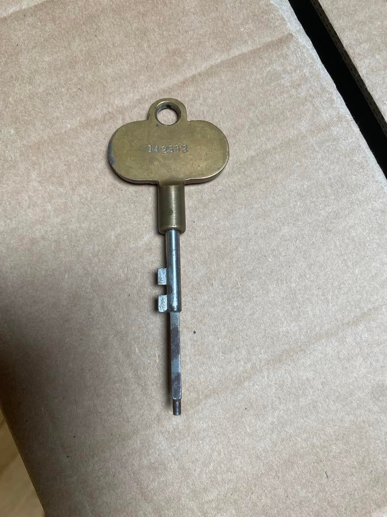 Lips Brandkastsleutel - Vintage Sleutel voor Kluis, Huis en Inrichting, Brandblussers en Brandkasten, Ophalen of Verzenden, Gebruikt