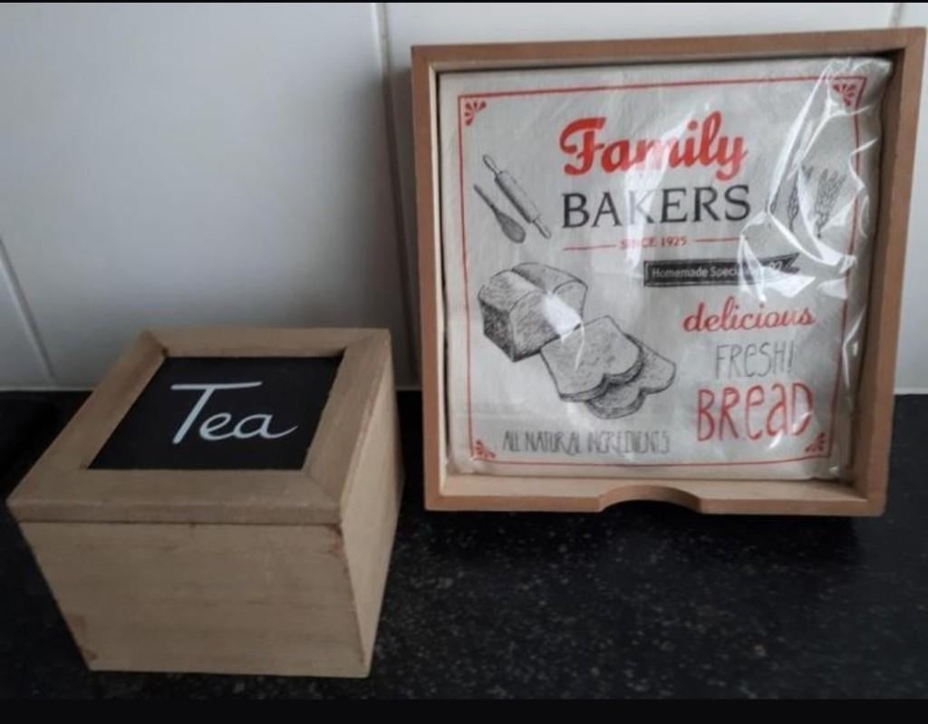 Servethouder met Servetten en Theekistje, Ophalen of Verzenden, Nieuw