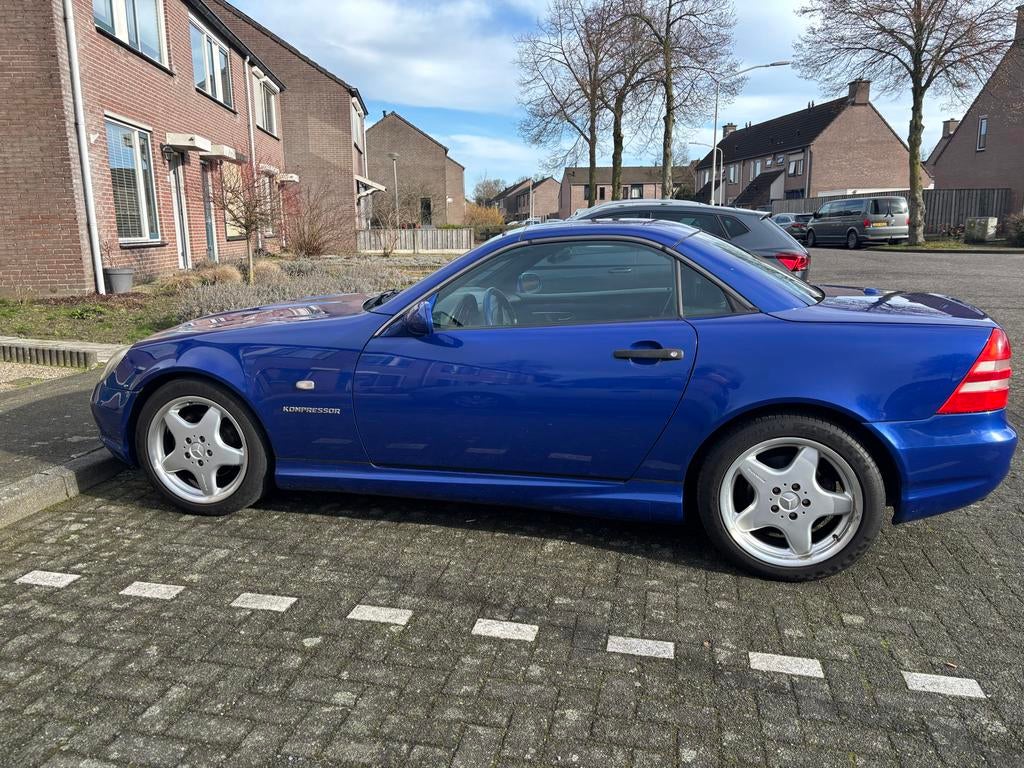 Mercedes-Benz SLK 230 kompressor- 2000 Blauw AMG+designo, Auto's, Automaat, Achterwielaandrijving, 4 cilinders, Cabriolet