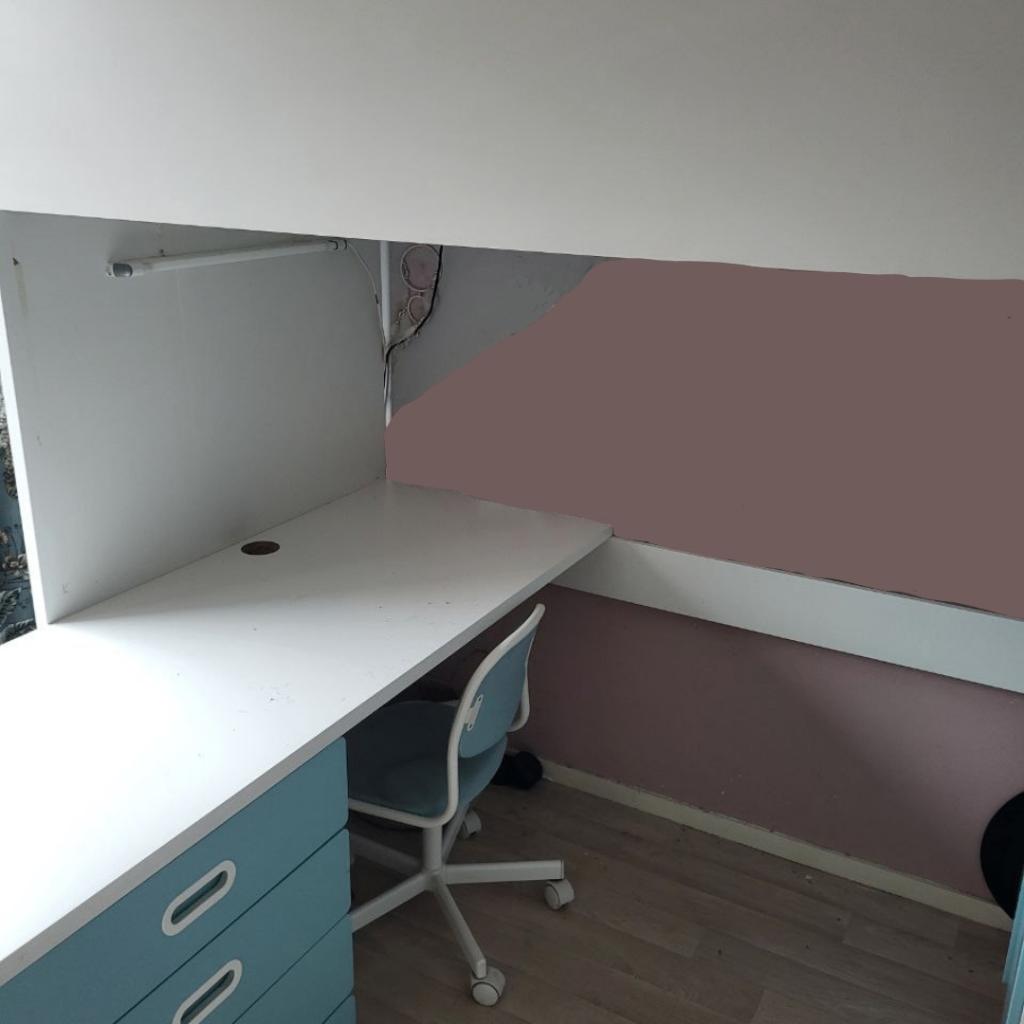 Ikea hoogslaper Stuva (is nu SMÅSTAD) wit/blauw, Ophalen, Gebruikt, Hoogslaper