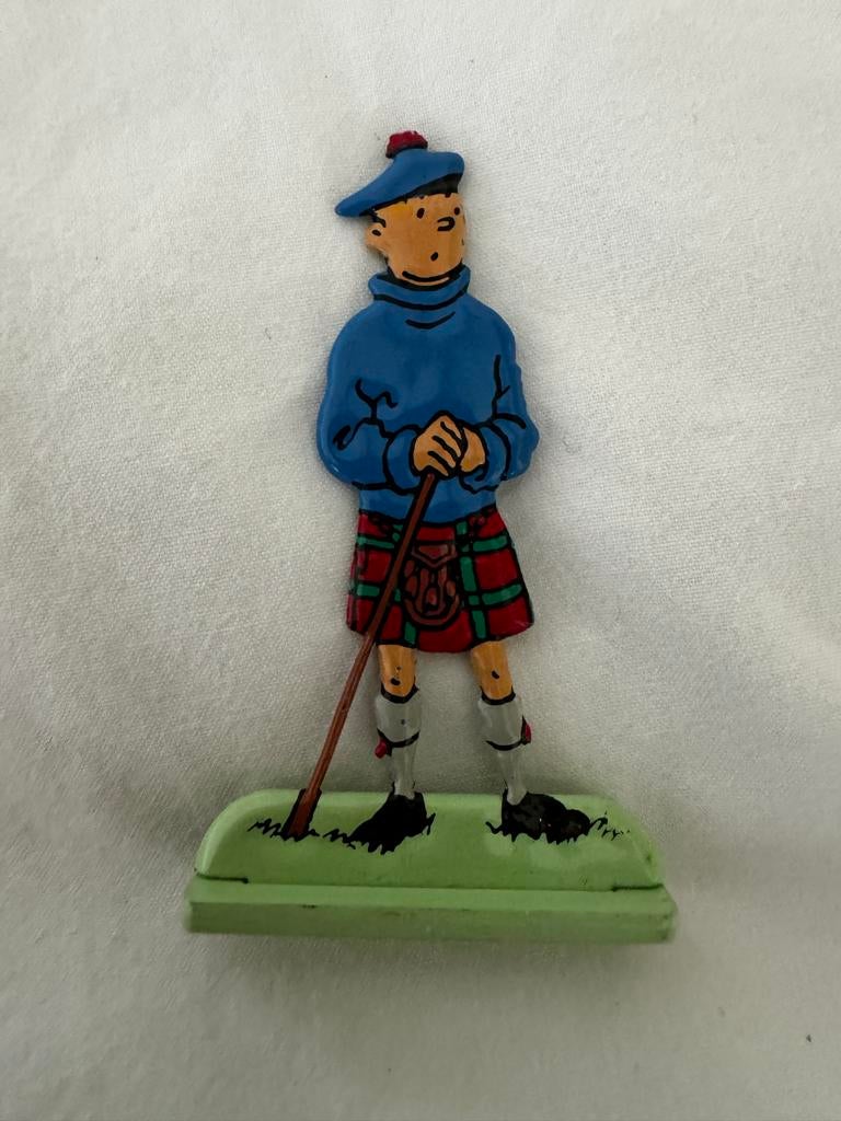 Kuifje figuurtjes, 2 stuks, tin, ca 10 cm, Ophalen of Verzenden, Zo goed als nieuw