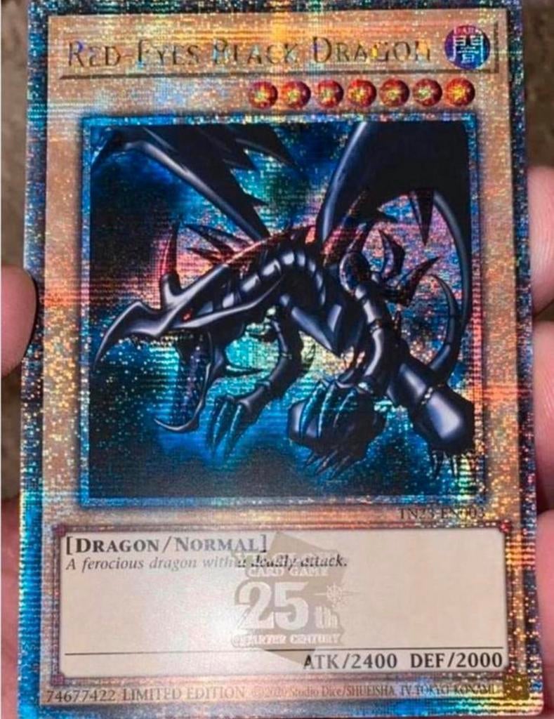 Yu-Gi-Oh! Red Eyes Black Dragon TN23 Quartercentury Promo !, Hobby en Vrije tijd, Verzamelkaartspellen | Yu-gi-Oh!, Ophalen of Verzenden