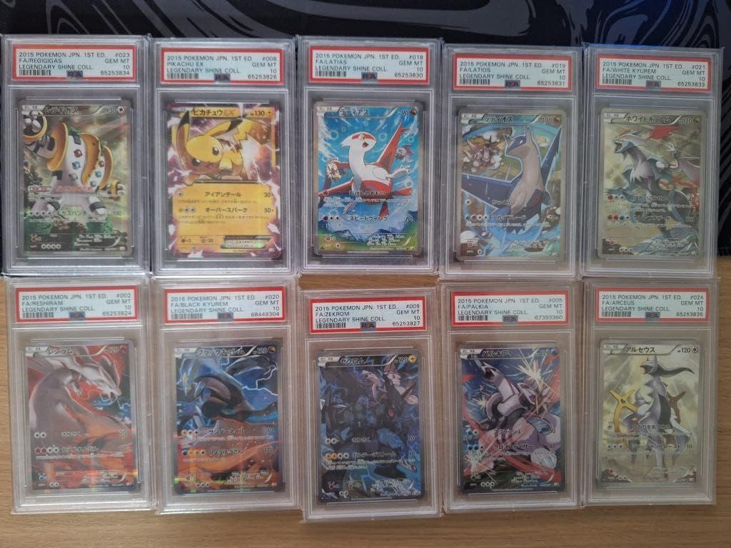 Pokemon Legendary Shine Collection 10x PSA 10 1ST EDITION, Ophalen of Verzenden, Nieuw, Meerdere kaarten, Foil
