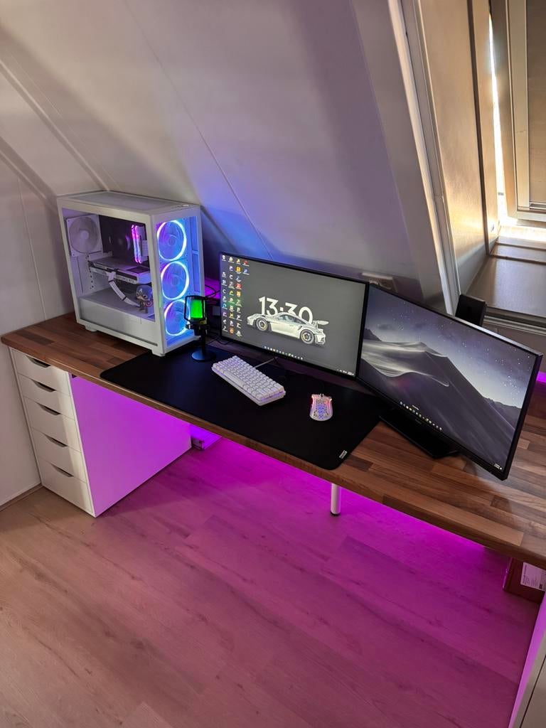 Game setup!, Computers en Software, Desktop Pc's, Zo goed als nieuw, 32 GB, Met videokaart, Met monitor, Gaming, Virtual Reality