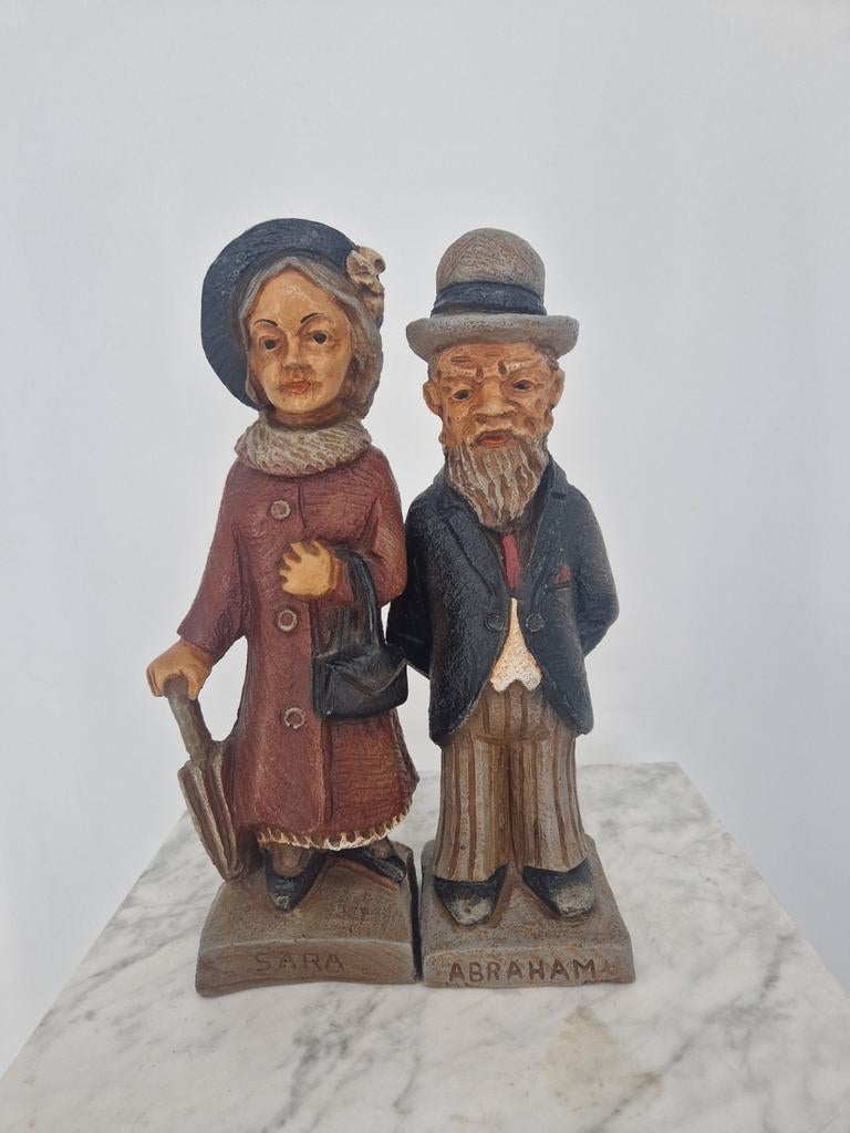 Vintage Abraham & Sara Beelden | 25 cm | Set van 2, Ophalen of Verzenden