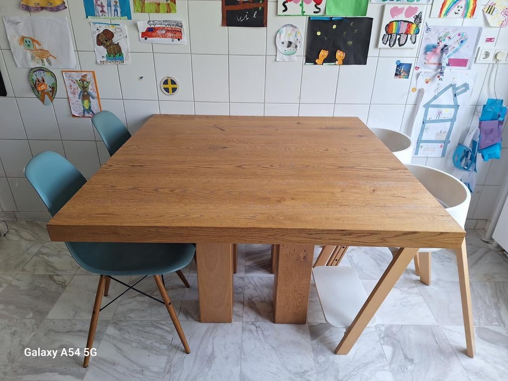 Eetkamertafel, Ophalen, Gebruikt, Vierkant, Vijf personen of meer