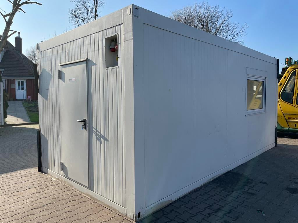 Nette kantoorunit bouwkeet 6x3 meter, 2 zijden ramen, Ophalen