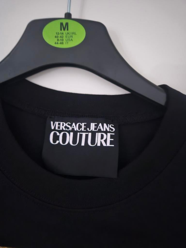 Versace jeans couture shirt, Kleding | Heren, T-shirts, Ophalen of Verzenden, Zo goed als nieuw, Zwart