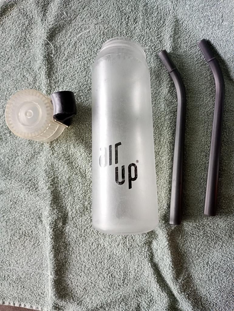 Doorzichtige air up fles zonder mondstuk incl 2 rietjes, Ophalen of Verzenden, Gebruikt