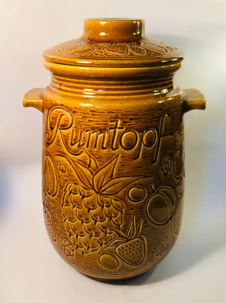 West-Germany hoge Rum topf, karamel kleurig, Ophalen of Verzenden