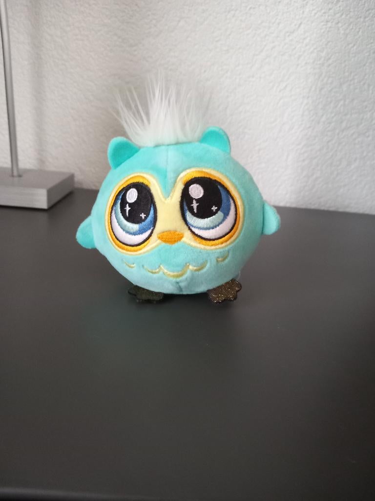 Squishy uil groen turquoise knuffeltje knuffel uiltje, Ophalen of Verzenden, Zo goed als nieuw, Overige typen