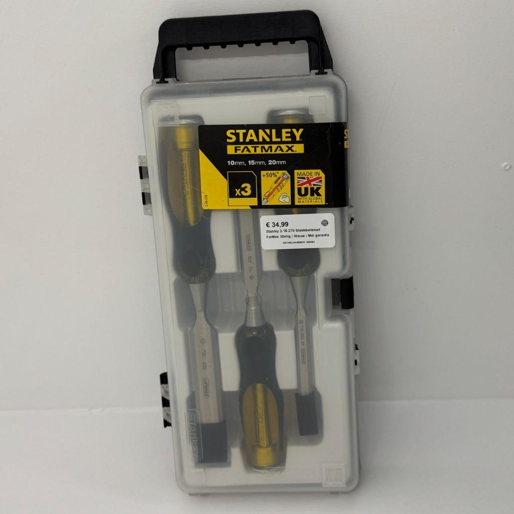 Stanley 2-16-270 Steekbeitelset FatMax 3Delig | Nieuw | Met, Dordrecht@usedproducts.nl, Toulonselaan 72, Nieuw, Ophalen of Verzenden